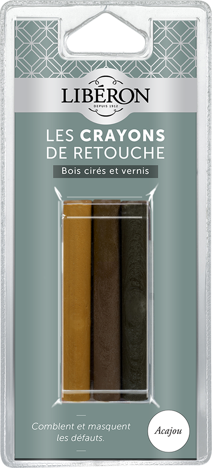 Crayons de retouche 3x10ml - Acajou - LIBERON